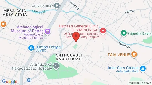 Apartments for rent i Patras - kort over placeringen