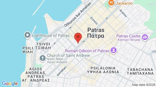 Apartments for rent i Patras - kort over placeringen
