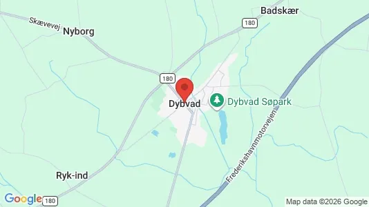 Apartments for rent i Dybvad - kort over placeringen