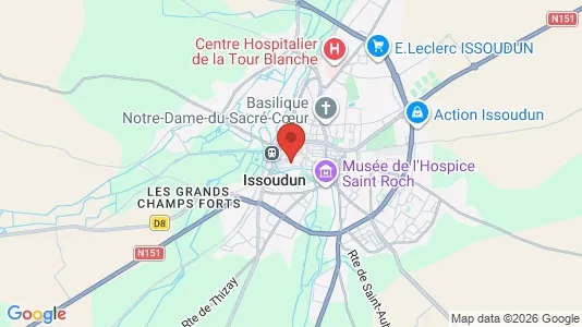 Houses for rent i Issoudun - kort over placeringen