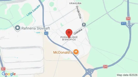 Apartments for rent i Bratislava Podunajské Biskupice - kort over placeringen