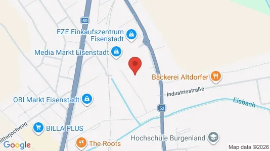Apartments for rent i Eisenstadt - kort over placeringen