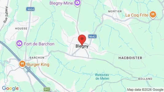 Apartments for rent i Blégny - kort over placeringen