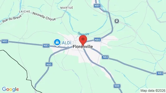 Apartments for rent i Florenville - kort over placeringen