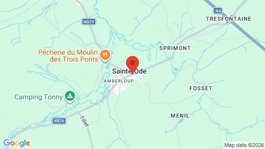 Apartments for rent i Sainte-Ode - kort over placeringen