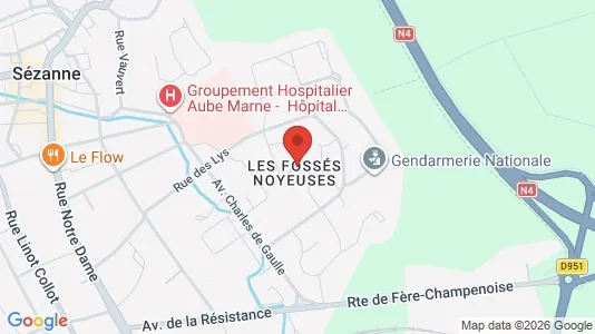 Apartments for rent i Épernay - kort over placeringen