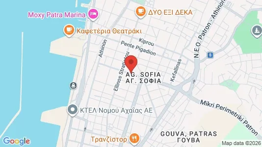 Apartments for rent i Patras - kort over placeringen