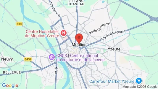 Apartments for rent i Moulins - kort over placeringen
