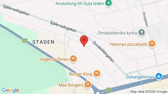 Apartments for rent i Örnsköldsvik - kort over placeringen
