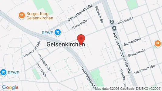 Apartments for rent i Gelsenkirchen - kort over placeringen