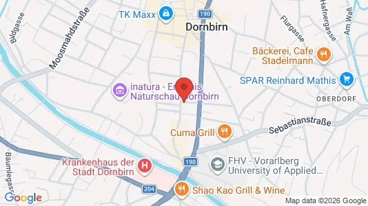 Apartments for rent i Dornbirn - kort over placeringen