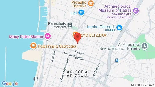 Apartments for rent i Patras - kort over placeringen