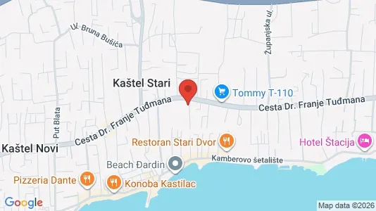 Apartments for rent i Kaštela - kort over placeringen