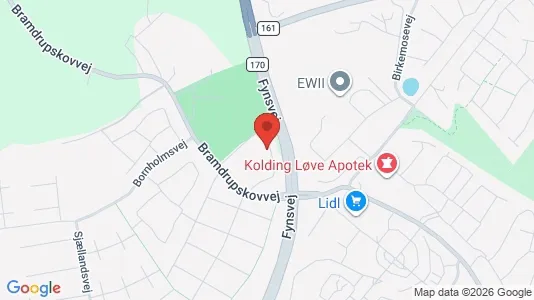 Apartments for rent i Kolding - kort over placeringen