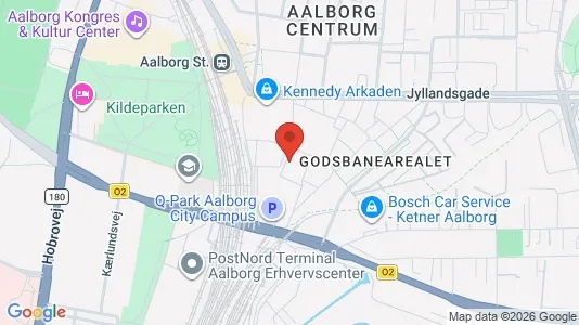 Apartments for rent i Aalborg Center - kort over placeringen