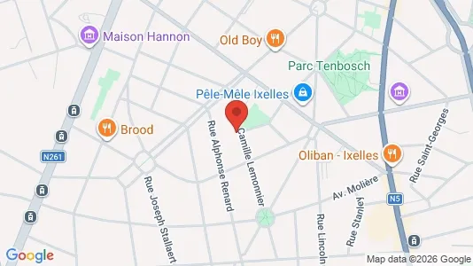 Apartments for rent i Brussels Elsene - kort over placeringen