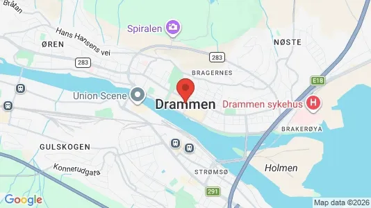 Apartments for rent i Drammen - kort over placeringen
