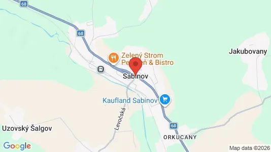 Apartments for rent i Sabinov - kort over placeringen