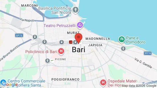 Apartments for rent i Bari - kort over placeringen