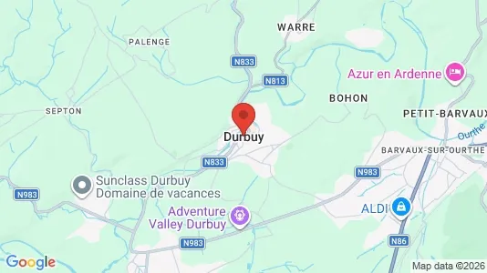 Houses for rent i Durbuy - kort over placeringen