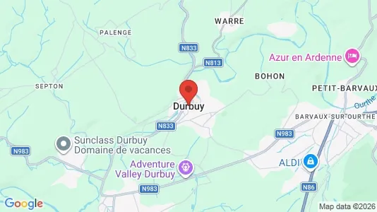 Houses for rent i Durbuy - kort over placeringen