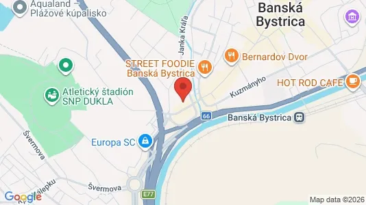 Apartments for rent i Banská Bystrica - kort over placeringen