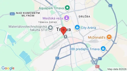 Apartments for rent i Trnava - kort over placeringen
