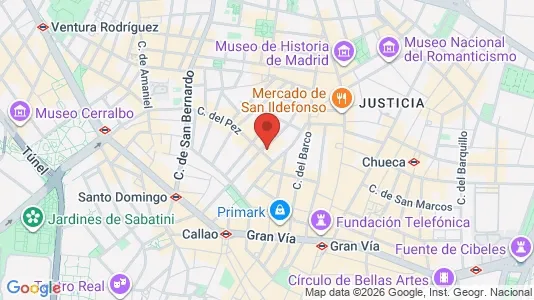 Apartments for rent i Madrid Centro - kort over placeringen