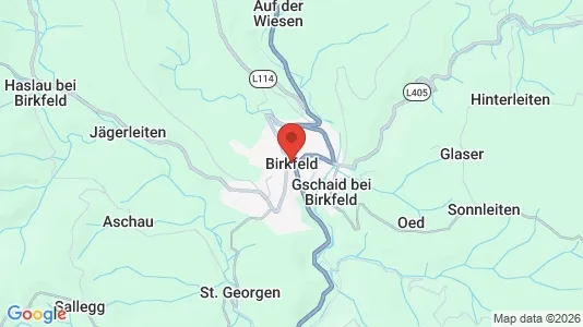 Apartments for rent i Birkfeld - kort over placeringen