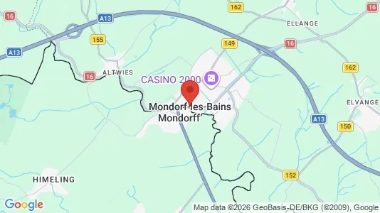 Apartments for rent i Mondorf-les-Bains - kort over placeringen