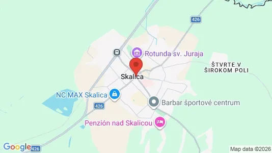 Apartments for rent i Skalica - kort over placeringen