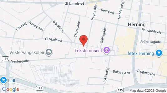 Apartments for rent i Herning - kort over placeringen