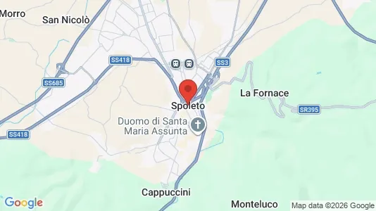 Apartments for rent i Spoleto - kort over placeringen