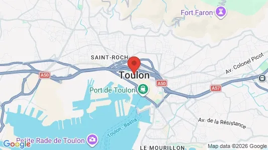 Houses for rent i Toulon - kort over placeringen