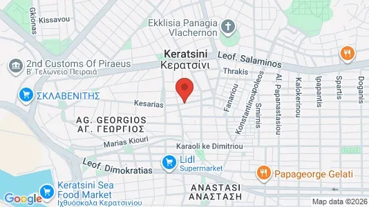 Apartments for rent i Keratsini-Drapetsona - kort over placeringen