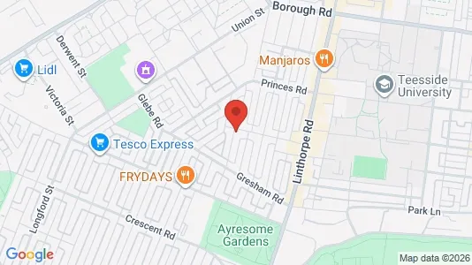 Rooms for rent i Middlesbrough - Cleveland - kort over placeringen