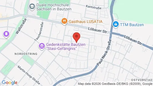 Apartments for rent i Bautzen - kort over placeringen