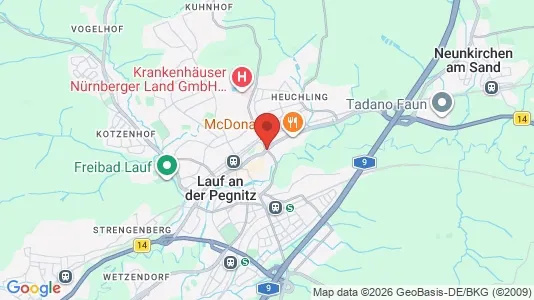 Apartments for rent i Nürnberger Land - kort over placeringen