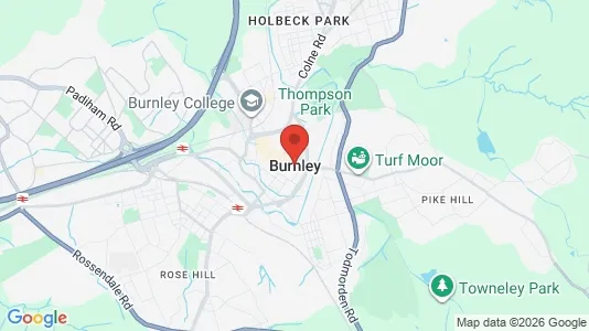 Apartments for rent i Burnley - Lancashire - kort over placeringen