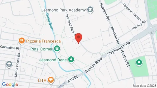 Apartments for rent i Newcastle upon Tyne - Tyne and Wear - kort over placeringen
