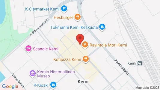 Apartments for rent i Kemi - kort over placeringen