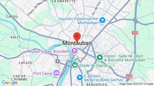 Apartments for rent i Montauban - kort over placeringen