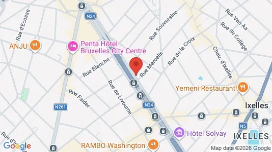 Apartments for rent i Brussels Elsene - kort over placeringen