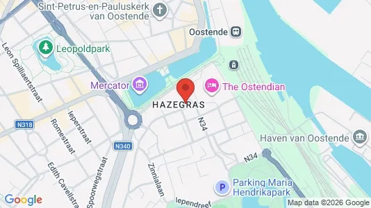 Apartments for rent i Oostende - kort over placeringen