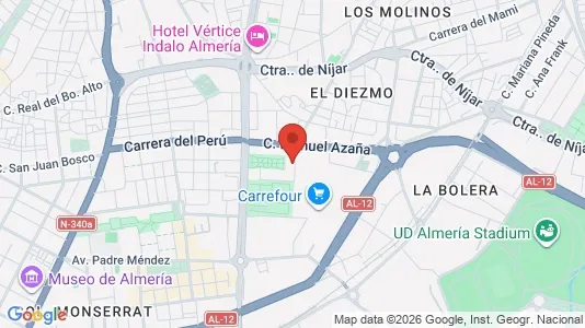 Apartments for rent i Almería - kort over placeringen