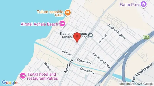 Apartments for rent i Patras - kort over placeringen