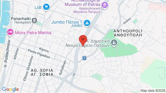 Apartments for rent i Patras - kort over placeringen