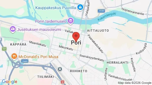 Houses for rent i Pori - kort over placeringen