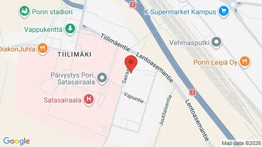 Apartments for rent i Pori - kort over placeringen