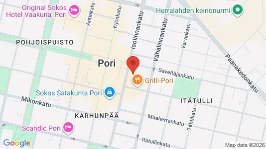 Apartments for rent i Pori - kort over placeringen
